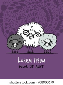 Funny rams, sketch for your design