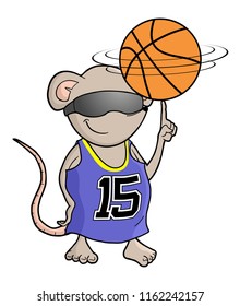 funny rat basket player