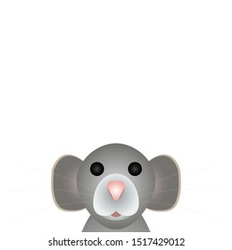 Funny rat mouse the symbol of 2020.