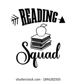 Funny Reading Book Quote text and illustration