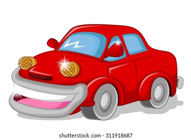 funny red car for you design
