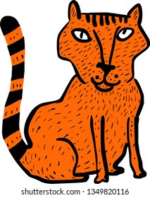 Funny red cat