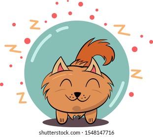 funny red cat squints with pleasure