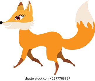 Funny red fox collection. The cute fox is coming. Emotion little animal. Cartoon animal character design. 