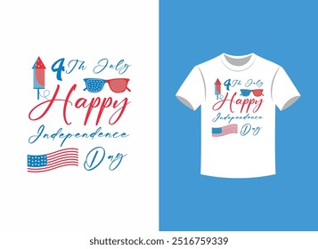 Funny Red Green USA Independence day Patriotic Graphics for Print on Demand Business. Happy 4th of July American Victory arts to celebrate July fourth Liberty Holiday.