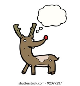 funny red nosed reindeer cartoon