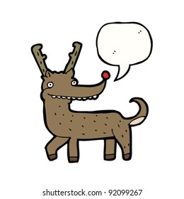funny red nosed reindeer cartoon