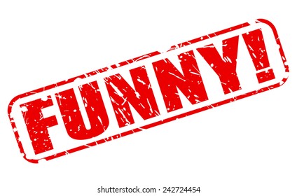 Funny red stamp text on white