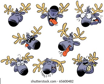 Funny Reindeer emotions.