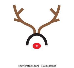 funny reindeer shaped christmas icon