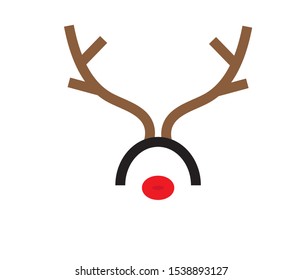 funny reindeer shaped christmas icon