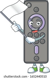 Funny Fernbedienung TV Cartoon-Charakterdesign mit Flagge
