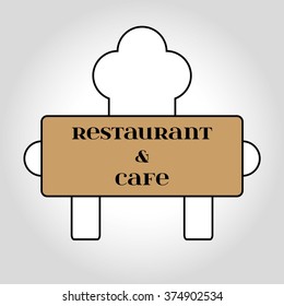 Funny restaurant and cafe sign, stock vector, EPS10.