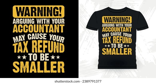 Funny Retired Accounting Auditor Retro Vintage Accountant T-shirt Design