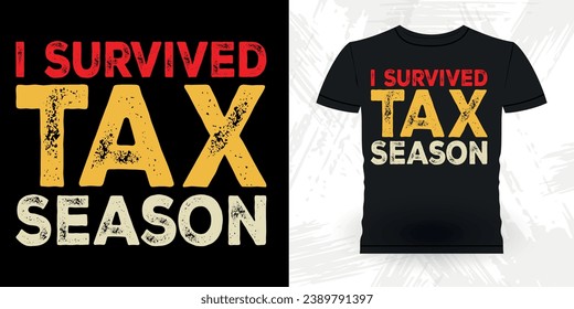 Funny Retired Accounting Auditor Retro Vintage Accountant T-shirt Design