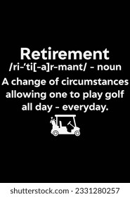 
Funny Retirement Golf Gifts Retired Golfers eps cut file for cutting machine