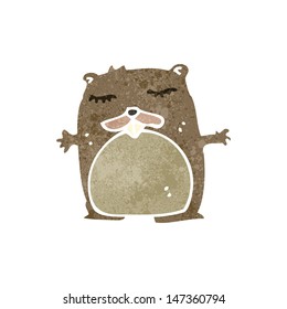 castor de dibujos animados retro divertido