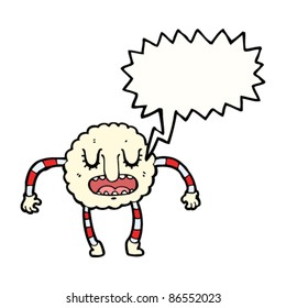 criatura de nube de dibujos animados divertidos
