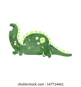 lustiger Retro-Cartoon-Dinosaurier