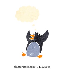 pinguim de desenho animado retrô engraçado