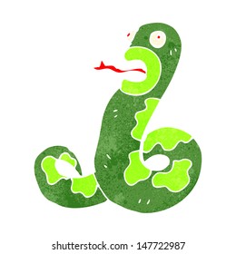 funny retro cartoon snake