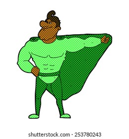 super-herói de desenho animado estilo quadrinhos retrô engraçado