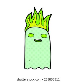 caricatura de estilo de historieta retro divertido fantasma