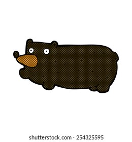 funny retro comic book style cartoon bear