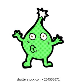 funny retro comic book style cartoon creature
