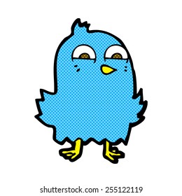 pájaro de caricatura estilo libro de historietas retro divertido