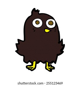 pájaro de caricatura estilo libro de historietas retro divertido
