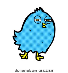 pájaro de caricatura estilo libro de historietas retro divertido