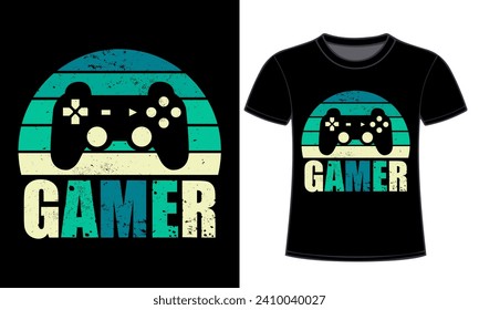 funny retro gaming t-shirt design, gaming, gamer