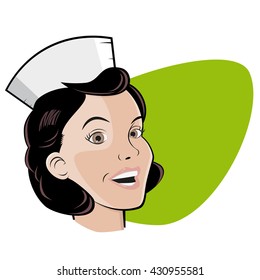 Funny Retro Illustration Of A Nurse