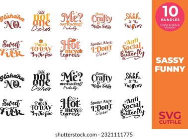 Funny Retro Sassy SVG Bundles, sarcastic quotes, Cut Files for Cutting Machines like Cricut and Silhouette, pumpkin, witch, vinyl, sublimation