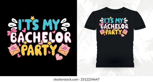 Funny Retro Vintage Bachelor Party T-shirt Design