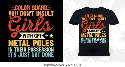 Funny Retro Vintage Baton Twirling T-shirt Design