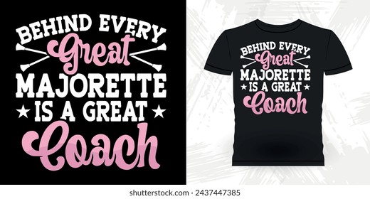 Funny Retro Vintage Baton Twirling T-shirt Design