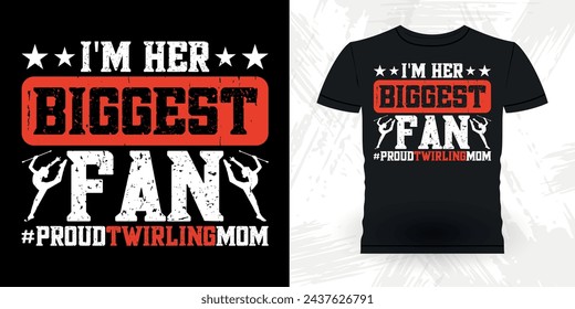 Funny Retro Vintage Baton Twirling T-shirt Design 