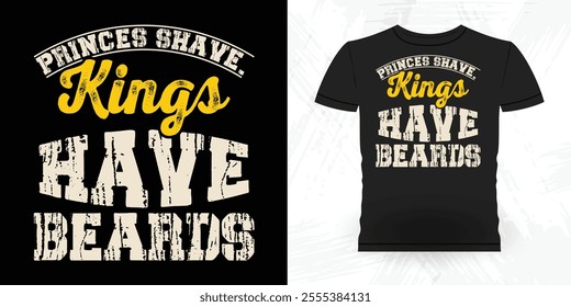 Funny Retro Vintage Beard T-shirt Design