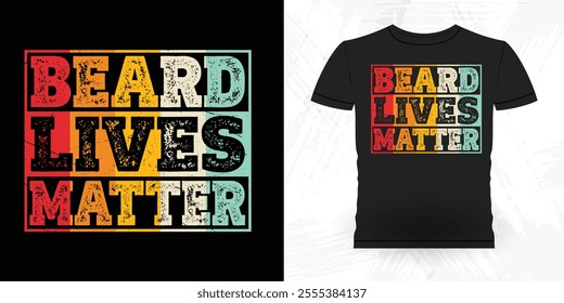 Funny Retro Vintage Beard T-shirt Design