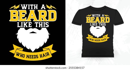 Funny Retro Vintage Beard T-shirt Design