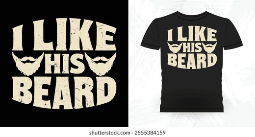 Funny Retro Vintage Beard T-shirt Design