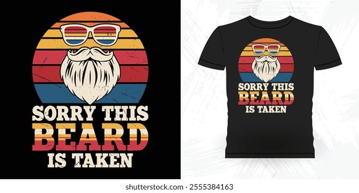 Funny Retro Vintage Beard T-shirt Design