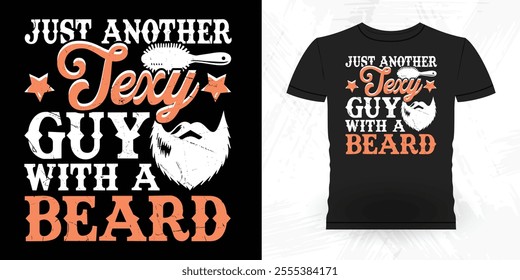 Funny Retro Vintage Beard T-shirt Design