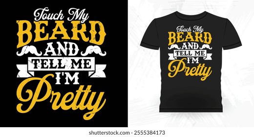 Funny Retro Vintage Beard T-shirt Design