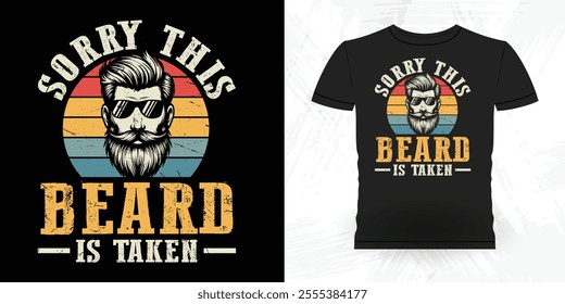 Funny Retro Vintage Beard T-shirt Design