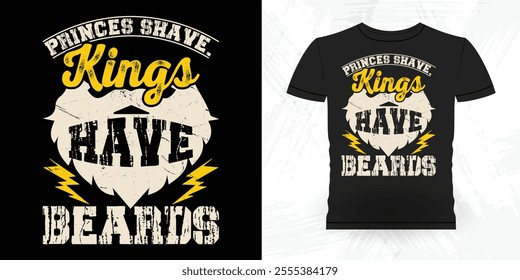 Funny Retro Vintage Beard T-shirt Design