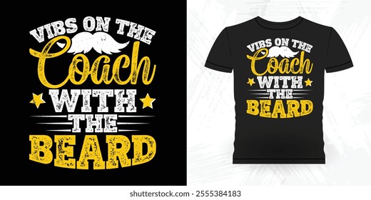 Funny Retro Vintage Beard T-shirt Design