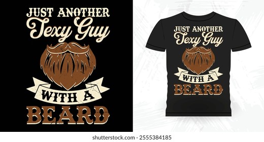 Funny Retro Vintage Beard T-shirt Design